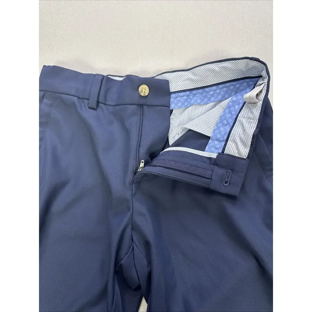 Peter Millar Salem Performance Boy's Size M Navy Blue Kids Golf Shorts Chino